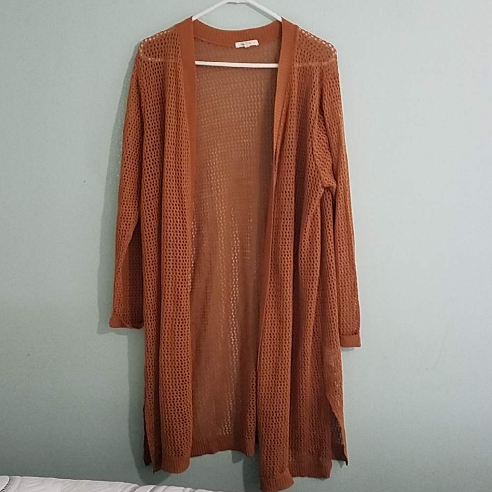 Rust color duster/cardigan